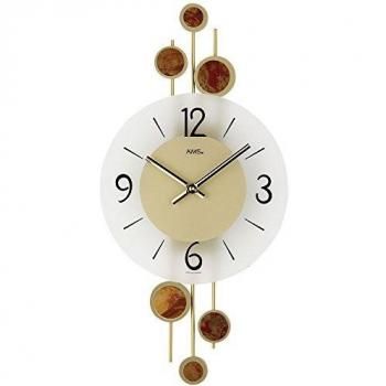 Reloj de pared AMS 9389, diseño colorido (doradocafé), tamaño 5cm x 47cm x 23cm, cuarzo, ideal para salón, comedor, cocina, oficina y pasillo