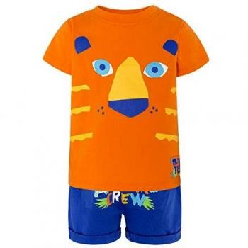 Tuc Tuc Camiseta+Bermuda Punto NIÑO Animal Crew Conjunto de Ropa, Azul