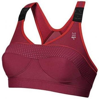 Thuasne X-Back Sports Bra - Strong Support for High-Impact Activities - Adjustable Padded Straps - Size 90 E - Red