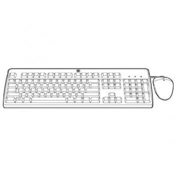 Kit de Teclado y Ratón USB AZERTY Francés sin PVC - Hewlett Packard Enterprise 631346-B21