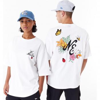 Camiseta New Era Floral Graphic Oversized Blanco