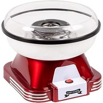 Máquina de Algodón de Azúcar Retro Gadgy GG0612 - 500W, Ideal para Fiestas Infantiles, Incluye 10 Palitos y Cucharita Medidora