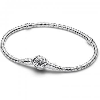 Pulsera Pandora Moments de plata con cierre de Rosa