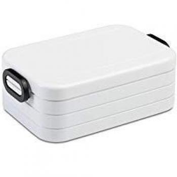 Lunchbox Mepal Take a Break Midi - 900 ml, blanca, apta para lavavajillas, con divisiones para sándwiches
