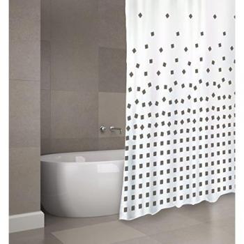 Cortina de Baño de Poliéster Antimoho Premium Thika Antracita 180x200 cm