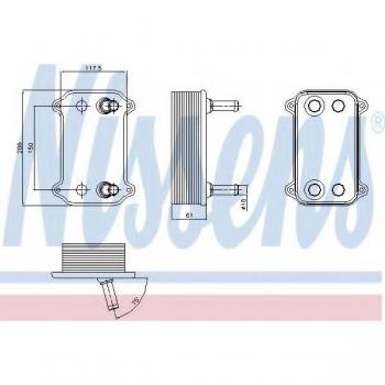 Enfriador de aceite NISSENS 90735