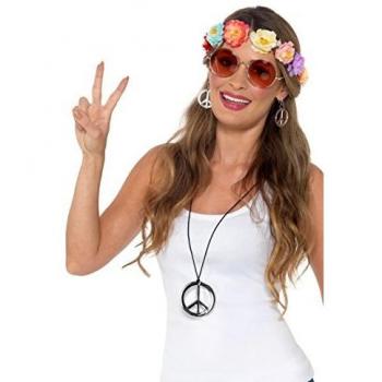 Smiffy's 47344 Hippie Festival Kit, unisex-adulto, multicolor, talla única
