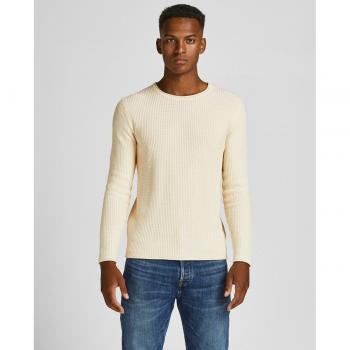 Jack & Jones - Jersey de punto para hombre con diseño clásico, tejido suave y cómodo, ajuste regular, cuello redondo y manga larga