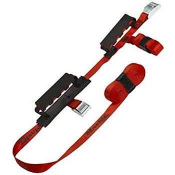 Master Lock 3124EURDAT Cinchas de transporte con Asa, Rojo, 2.50 m x 25 mm + 5.5 m x 25 mm