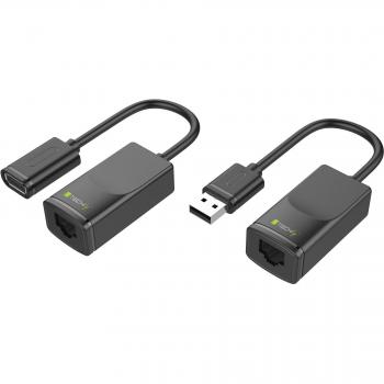 Extensor USB 1.1 hasta 60m por cable RJ45 Cat.5E/6 - Techly