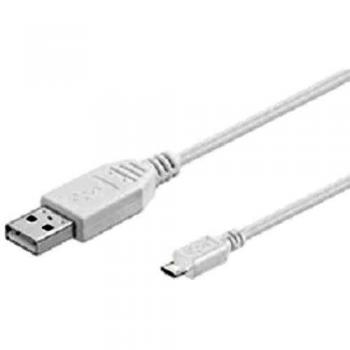 Microconnect USB A/Micro USB B, 1.8 m 1.8m USB A Micro-USB B Macho Macho Blanco - Cable USB