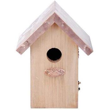 Esschert Design NK06 20 x 14 x 11cm Wood Wren Nest Box Copper Roof - Brown