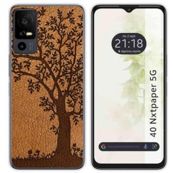 Funda Silicona Cuero 03 Dibujos para TCL 40 NXTPAPER 5G