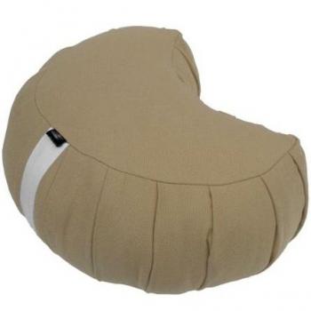 Tierra ME030F Kapok meditación Zen-meditación almohada, creciente, de algodón, Beige, 33 x 27 cm