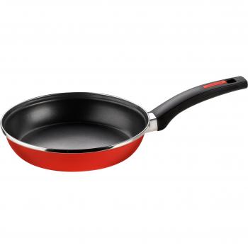 Monix Fresa - Sartén 22 cm de acero esmaltado roja con antiadherente Teflon Classic.