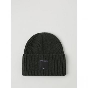 Björn Borg Green Centre Knit Beanie