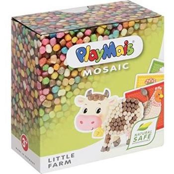 PlayMais MOSAIC Little Farm creative craft kit for girls & boys from 3 years | 2300 6 mosaic templates with farm animals | stimulates creativity & motor skills | natural toy