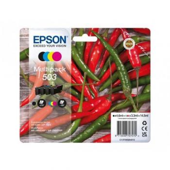 Epson 503 Multipack Cartuchos de Tinta Originales, 4 Colores (Negro, Cian, Magenta, Amarillo) - T09Q640