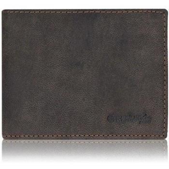 Greenland NATURE Westcoast Monedero plegable oblongo piel 12,5 cm con compartimente con cremallera marrón