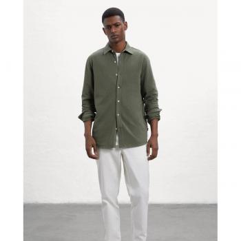 Camisa de hombre Gotham verde Ecoalf confeccionada de manera sostenible