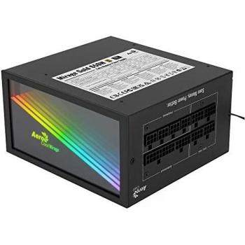 Aerocool MIRAGEGOLD 650W Fuente de Alimentación PC Modular RGB 80 Plus Gold, Condensadores Japoneses