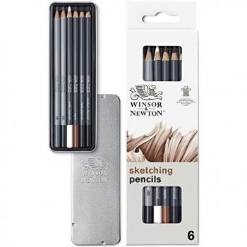 Winsor & Newton Studio Collection Set Lata de Lápices de Dibujo - 6 unidades