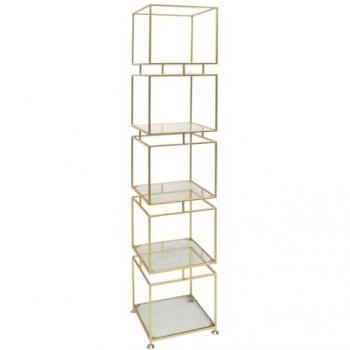 Estantería Mueble Auxiliar Dorado 173x35x35cm - Signes Grimalt