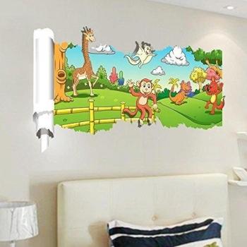 FEI&S autoadhesiva materiales respetuosos del medio ambiente HD Hintergrundbild dormitorio, sala de estar en el baño de pared insignias estrellas dañados rollos Wandbild Wandsticker creative 3D Cartoon Wandbilder decorativo pared adhesivo 580mm*1200mm #