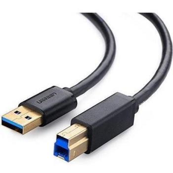 Ugreen 10372 2m USB A USB B Macho Macho Negro - Cable USB