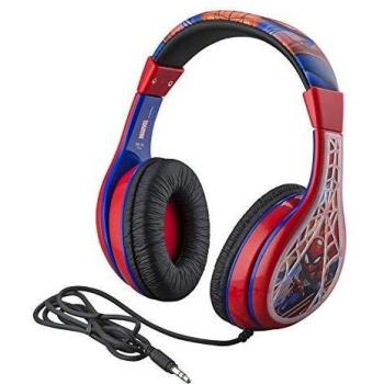 Auriculares para niños Spiderman estéreo Ajustable sin enredos con Cable de 3,5 mm para niños, Control de Volumen Parental, Seguros para niños, Ideales para la Escuela, el hogar, Viajes