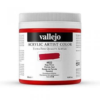 Vallejo : Artist Acrylic Paint : 500ml Pot : Pyrrole Orange