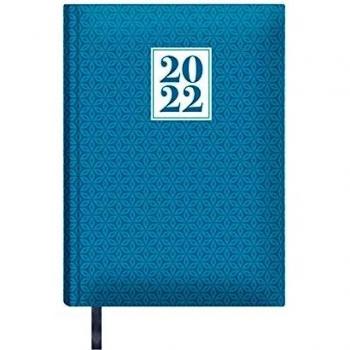 Agenda Anual 2022- Organizador Semanal - Cada Día Una Página - Tamaño Mediano 14 x 20 cm - Modelo Florida - Color Azul - Planificador Mensual Portable - Dohe