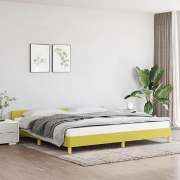 Cama solar sin colchón verde 200x200 cm Tela Estructura de cama con cabecero de tela verde 200x200 cm Vidaxl Verde