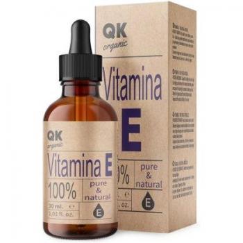 QKnatur Vitamina E Líquida Pura 30 ml - Natural, Antioxidante y Antiedad para Cara, Piel, Cabello y Uñas