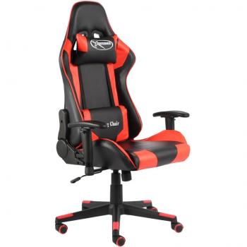 Silla Gaming Kenssi Reclinable Altura Ajustable PVC Rojo 123-133x68x69 cm