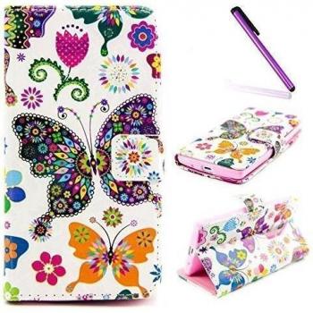 LG Leon Funda,LG Leon Funda Wallet Case,Carcasa LG Leon 4G LTE H340N,LG Leon H340N C40 Carcasa Flip Case,LG Leon 4G LTE H340N C40 C50 Caso,EMAXELERS 3D Lujo Caso Funda protección Cubrir Origami de cuero sintético premium Monedero función con soporte pa