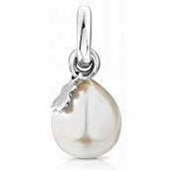 TOUS Tiny - Colgante de Plata de Primera Ley con Perla, Sin Cadena - Motivo: 0,9-0,95 cm