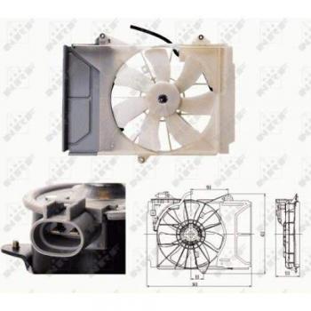 Ventilador de radiador NRF 47697 para enfriamiento de motor, compatible con OE 067110J010, 1636123030, 167110J020 y 1671123060