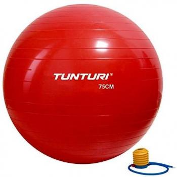 Tunturi-Fitness 14Tusfu282 Balón Suizo, Unisex Adulto, Rojo, 75 cm