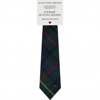 Boys All Wool Tie Woven Scotland - Stewart Hunting Modern Tartan