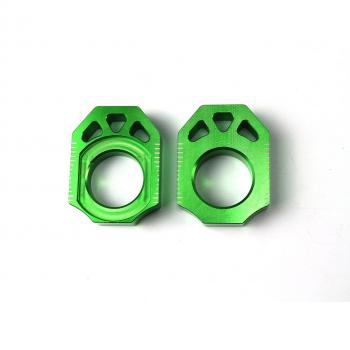 Eje bloque cadena ajustador para Kawasaki KX125 KX250 KX250 F KX450 F KLX450R verde
