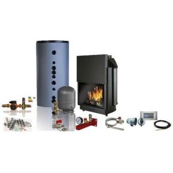 Chimenea wasserführend Paquete completo Edil Chimenea Aqua Tondo Plus 22 