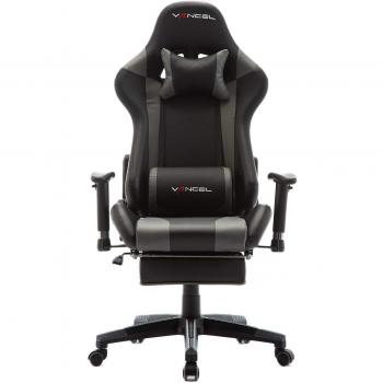 EAVANCEL Silla Gaming Sillones de Oficina Reclinable Ergonomica con Reposapiés Retráctil con Masaje Lumbar para Gamer