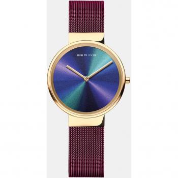 Reloj Bering Classic 19031-929 de malla de acero púrpura
