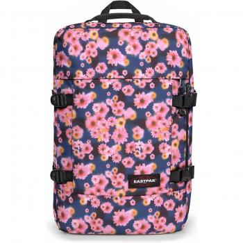 Mochila Eastpak Travelpack 42L azul oscuro rosa claro naranja con capacidad para 42 L