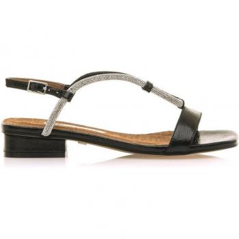 Sandalias de mujer Mariamare 68446 negro con tiras brillantes