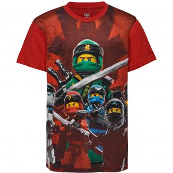 LEGO Wear Niños Boy Ninjago Cm-50256 - T-Shirt Camiseta Not Applicable, Rojo