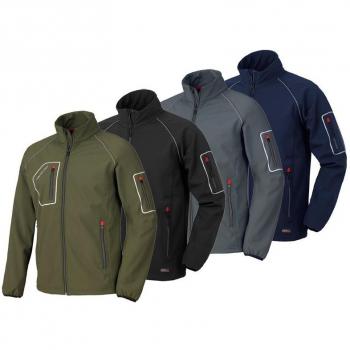 Cazadora Softshell Just Rojo 4515N T-L Resistente al Agua para Industria