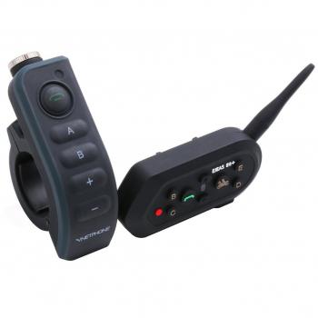 Shenteng E6 + BT Casco de la motocicleta Dúplex completo Manos libres Auricular bidireccional Intercomunicador Bluetooth 3.0 VOX inalámbrico 1200m 6 Jinetes con micrófono
