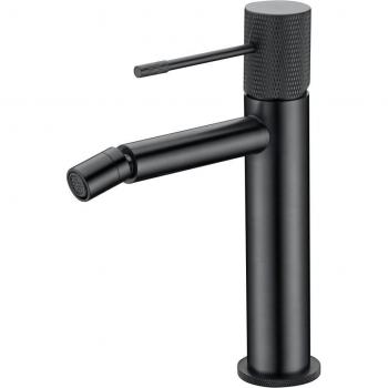 Grifo Monomando para Bidé Line Black Gum Metal Imex - Grifo de Bidé con Mezclador de Agua Caliente y Fría, Instalación Fácil, Color Black Gun Metal